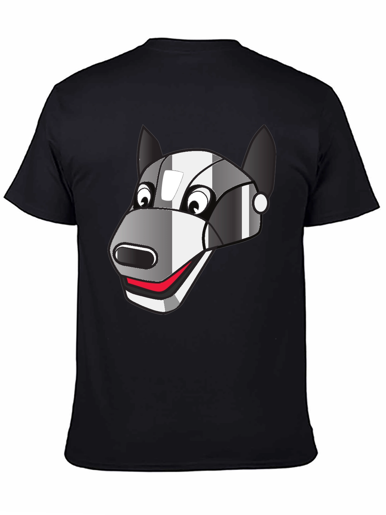 Robot Dog Graphic Tee - Black Cotton Blend