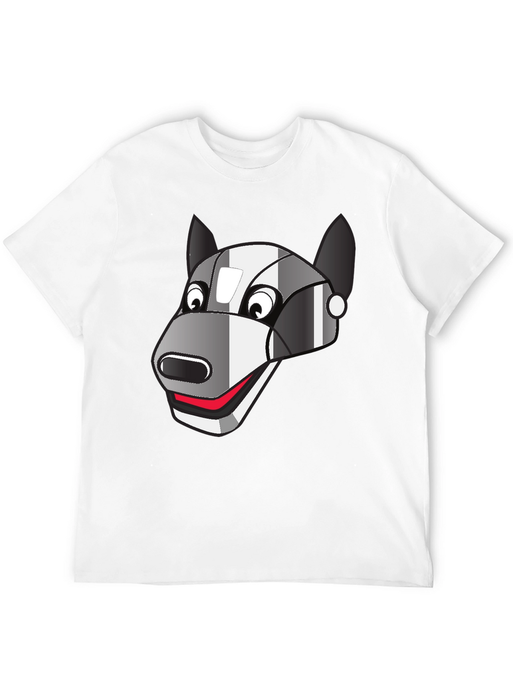 Robot Dog Graphic Tee - Black Cotton Blend