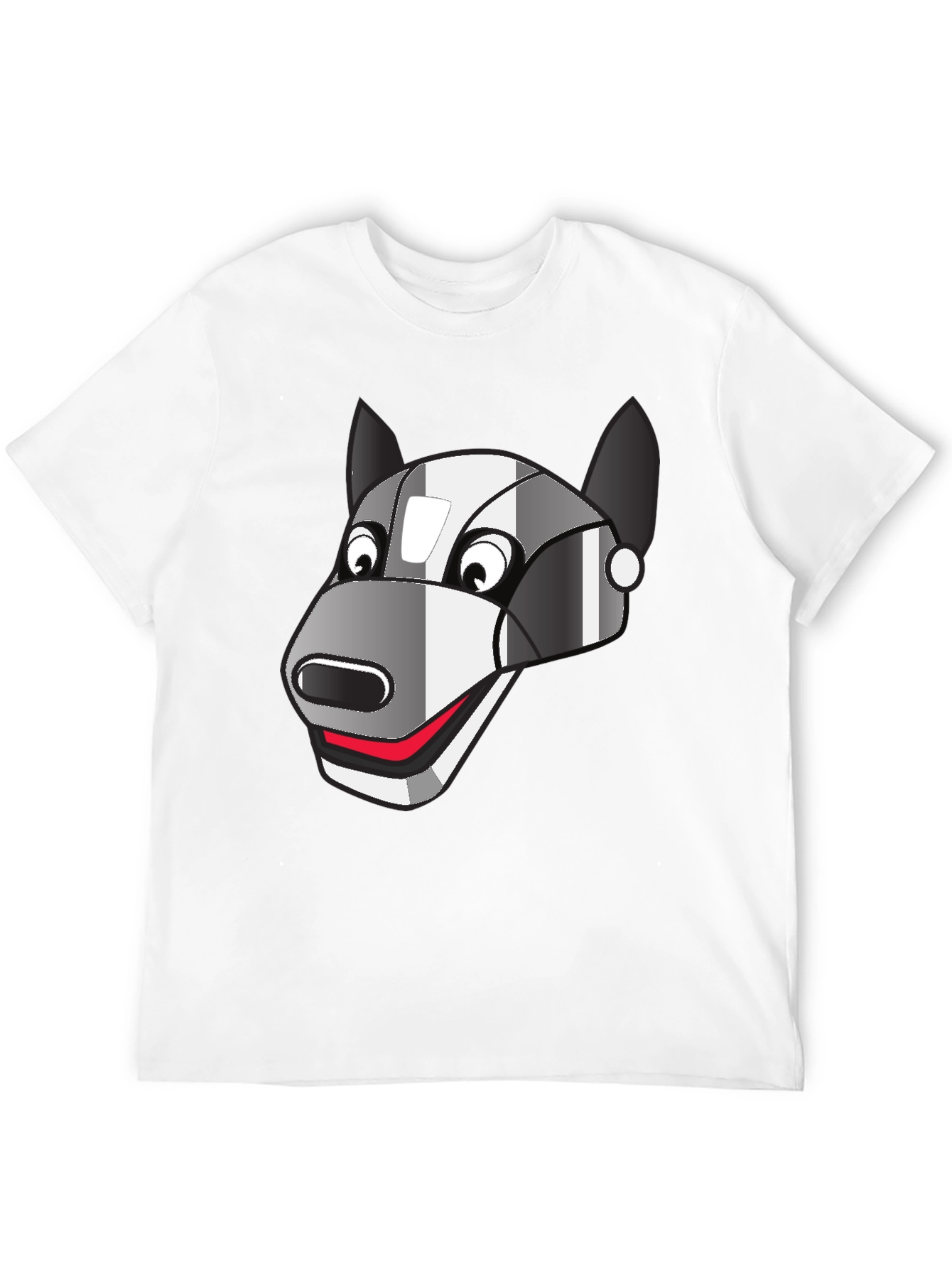 Robot Dog Graphic Tee - Black Cotton Blend