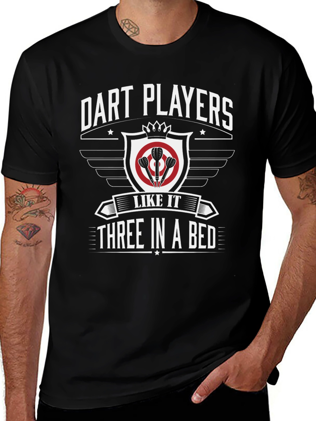 Dart Players Three In A Bed Graphic T-Shirt