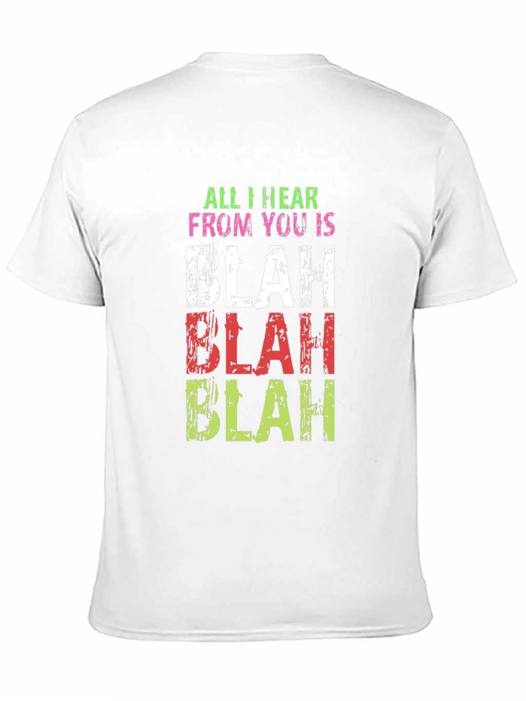 Blah Slogan Black T-Shirt