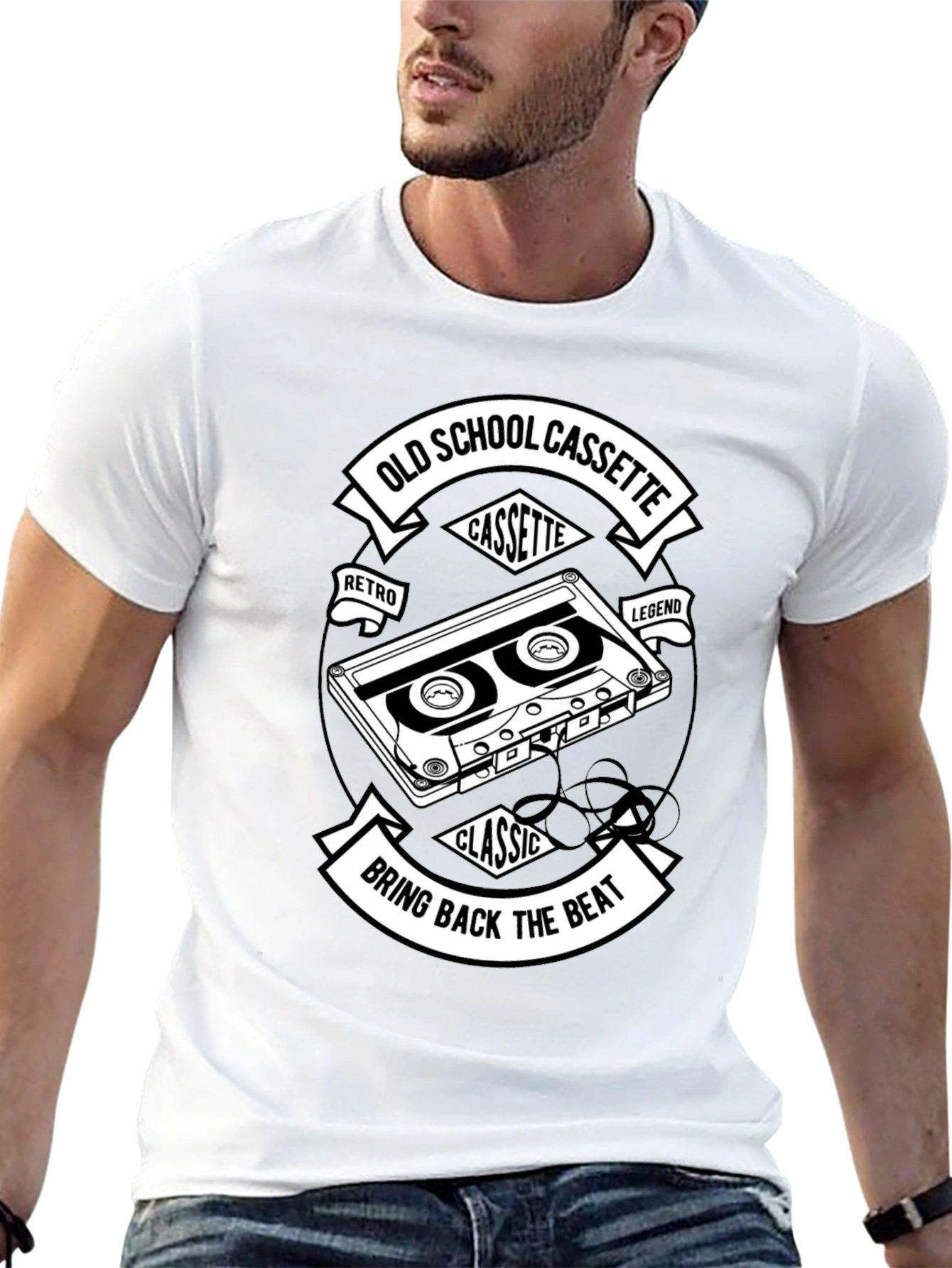 Old School Cassette Black T-Shirt - Retro Music Lover