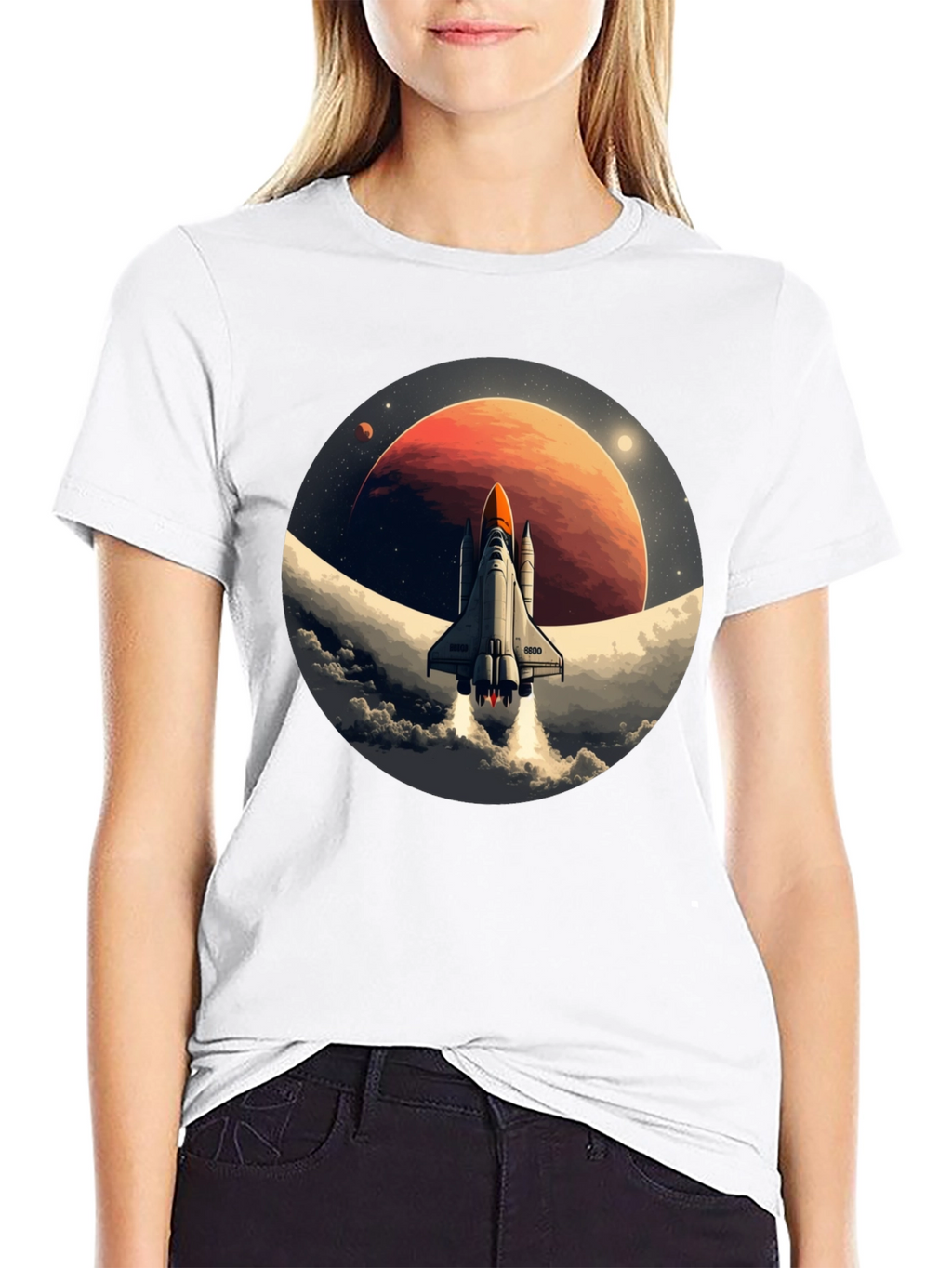 Space Shuttle Blast Off Graphic Tee