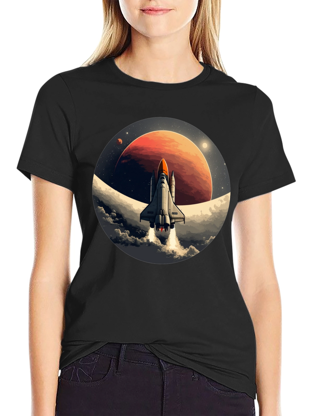 Space Shuttle Blast Off Graphic Tee