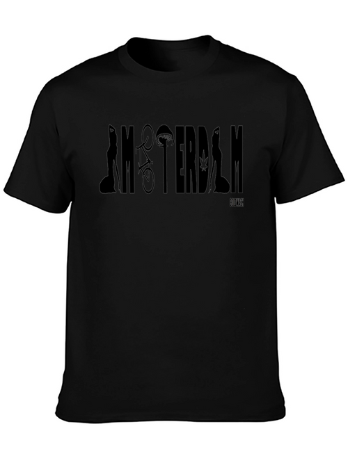 Amsterdam Graphic Black T-Shirt