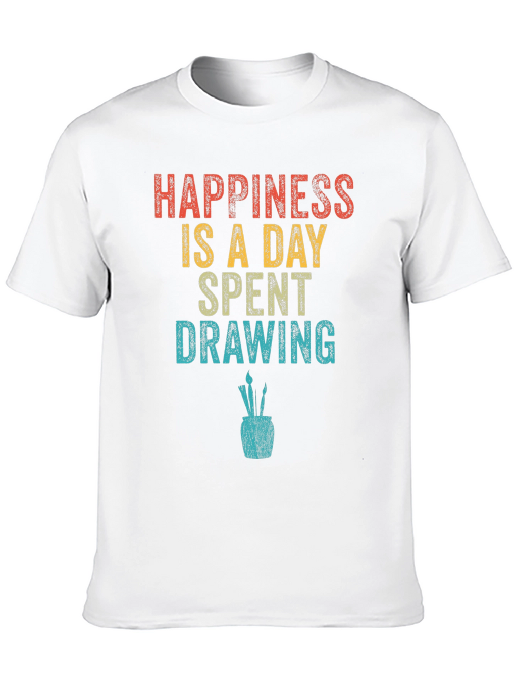 Happiness Drawing T-Shirt | Artist Graphic Tee