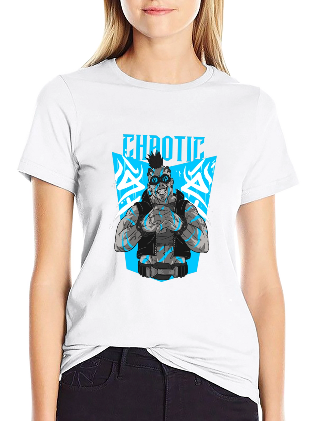 Chaotic Graphic Black T-Shirt for Men
