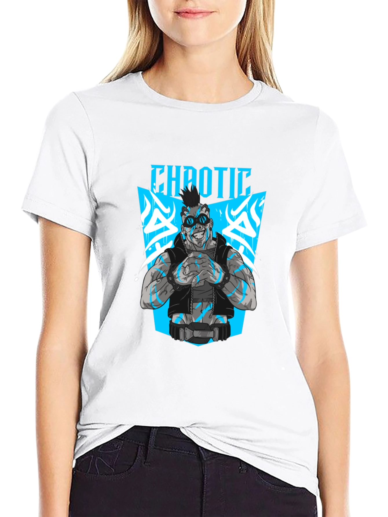 Chaotic Graphic Black T-Shirt for Men