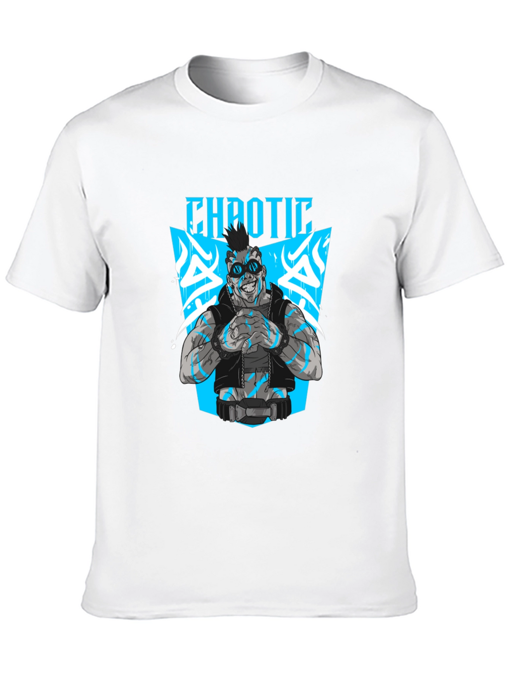 Chaotic Graphic Black T-Shirt for Men