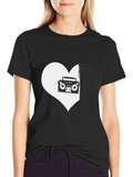 Retro Music Heart Graphic Tee