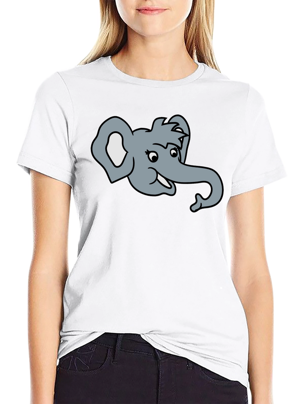 Elephant Cartoon Graphic T-Shirt