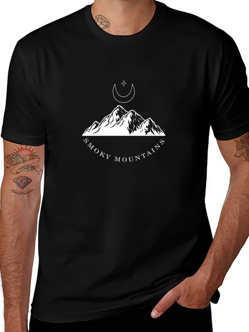 Smoky Mountains Graphic T-Shirt - Black