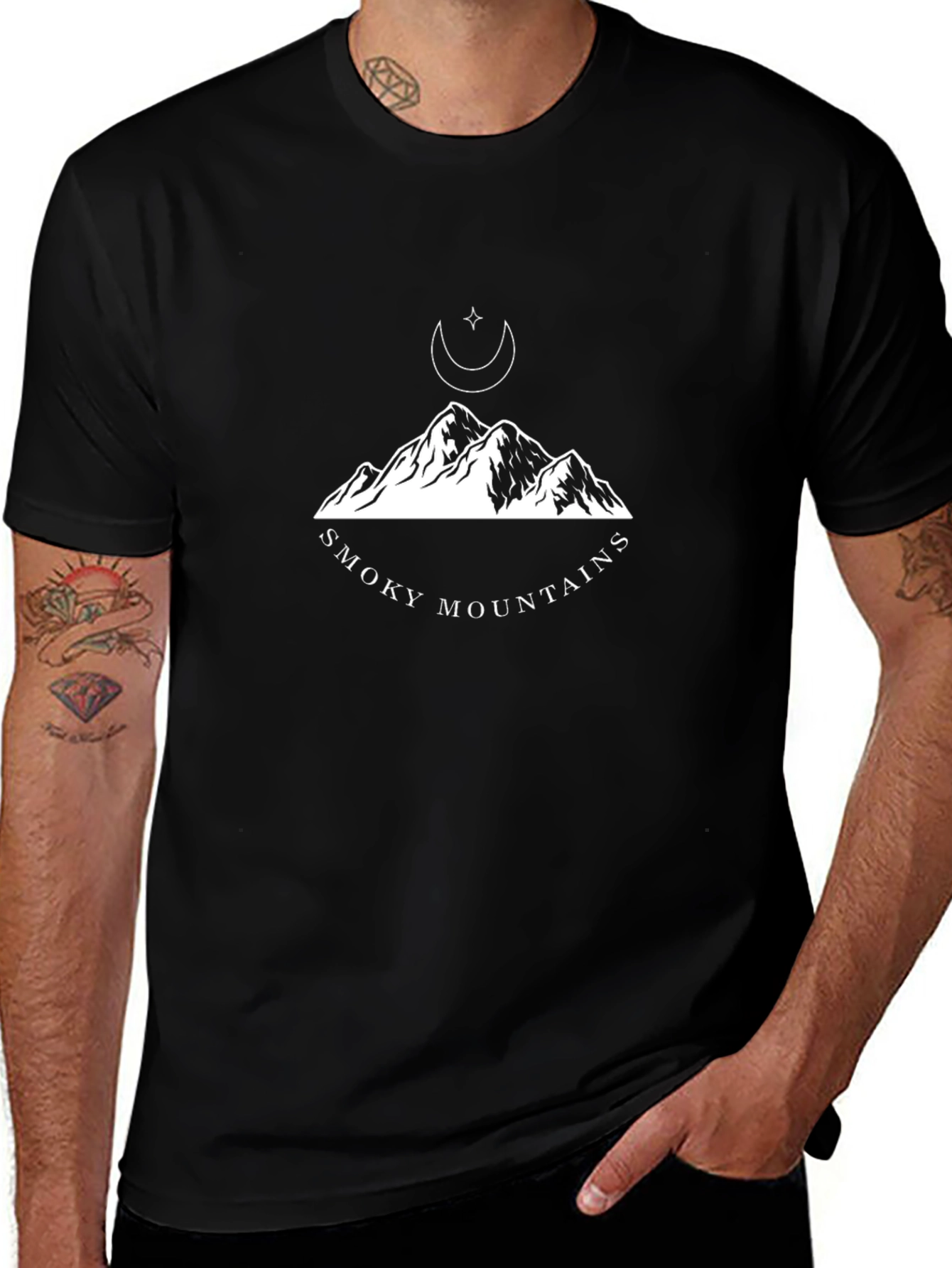 Smoky Mountains Graphic T-Shirt - Black