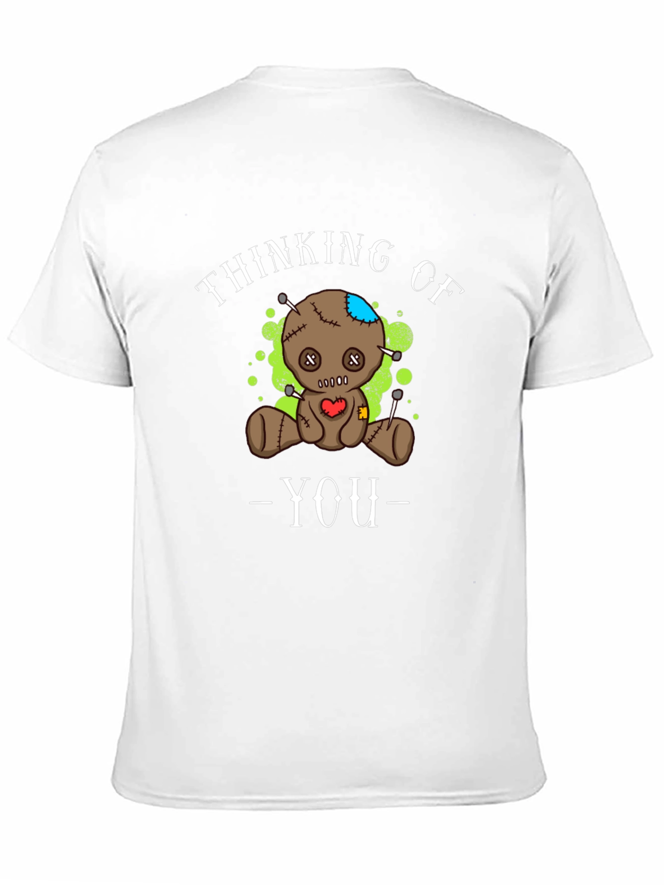 Thinking of You Voodoo Doll Graphic Tee - Black