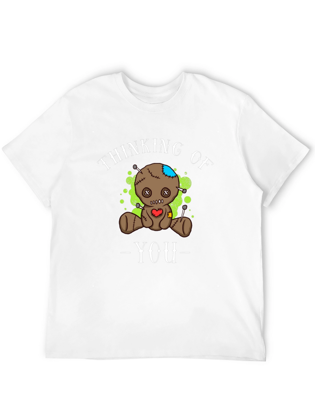 Thinking of You Voodoo Doll Graphic Tee - Black