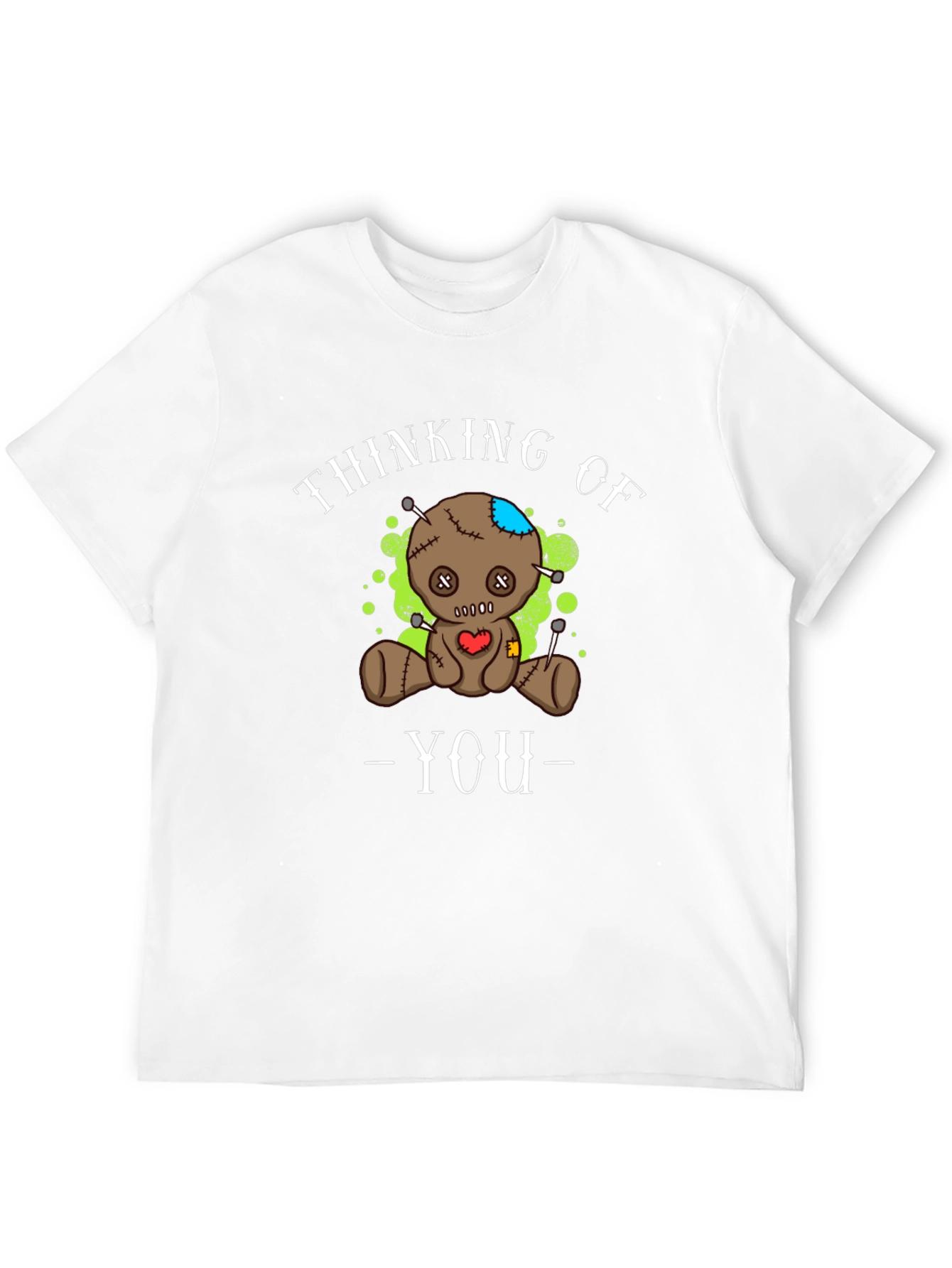 Thinking of You Voodoo Doll Graphic Tee - Black