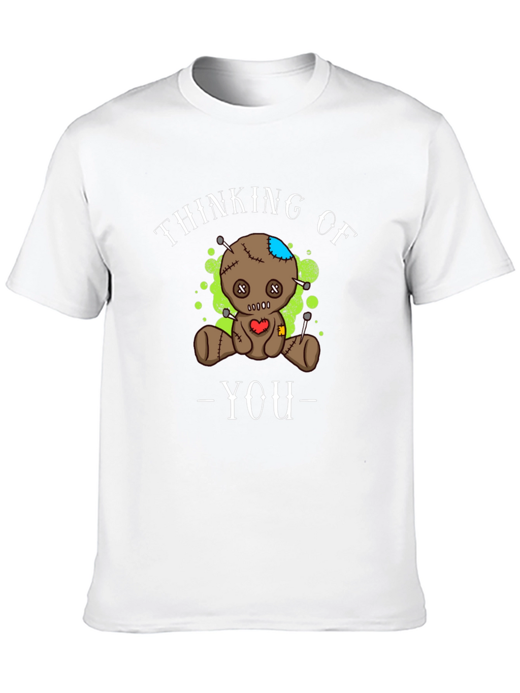 Thinking of You Voodoo Doll Graphic Tee - Black