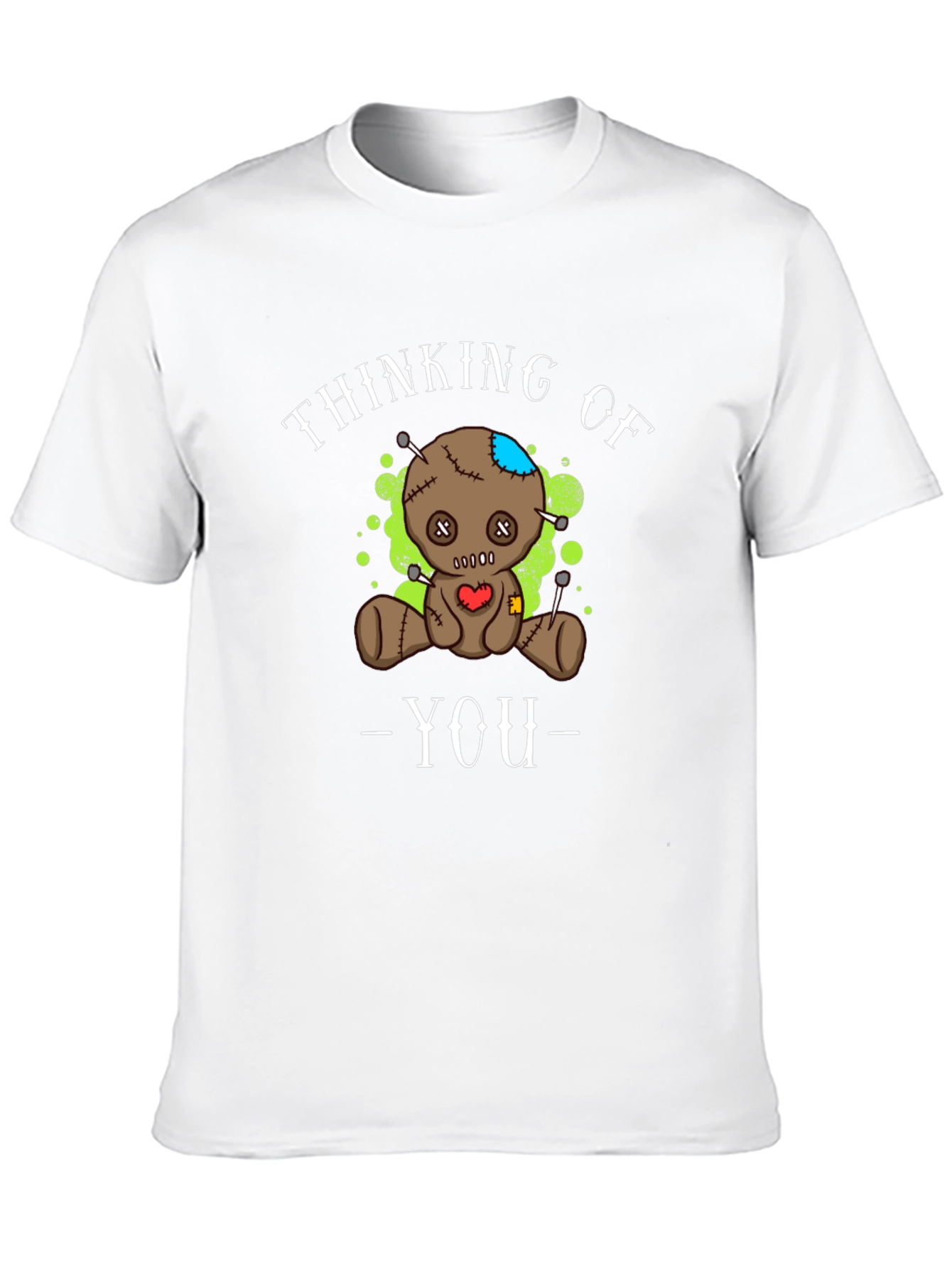 Thinking of You Voodoo Doll Graphic Tee - Black