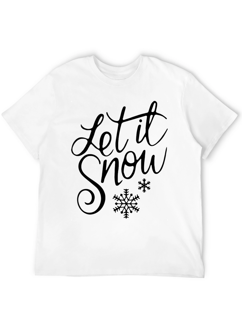 Let It Snow Black Graphic Tee