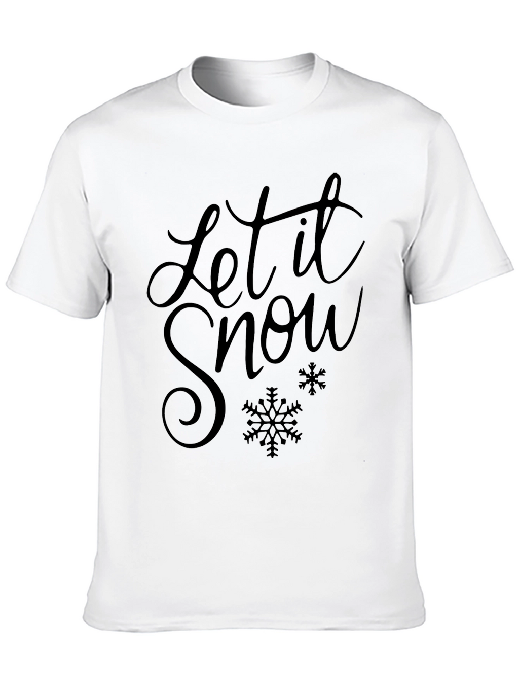 Let It Snow Black Graphic Tee