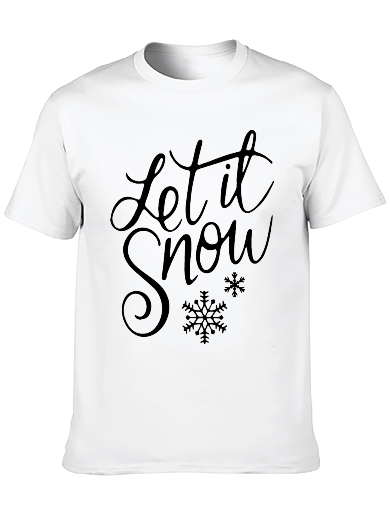 Let It Snow Black Graphic Tee