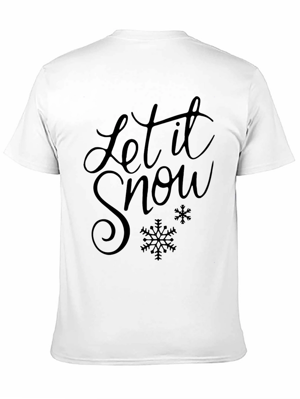 Let It Snow Black Graphic Tee