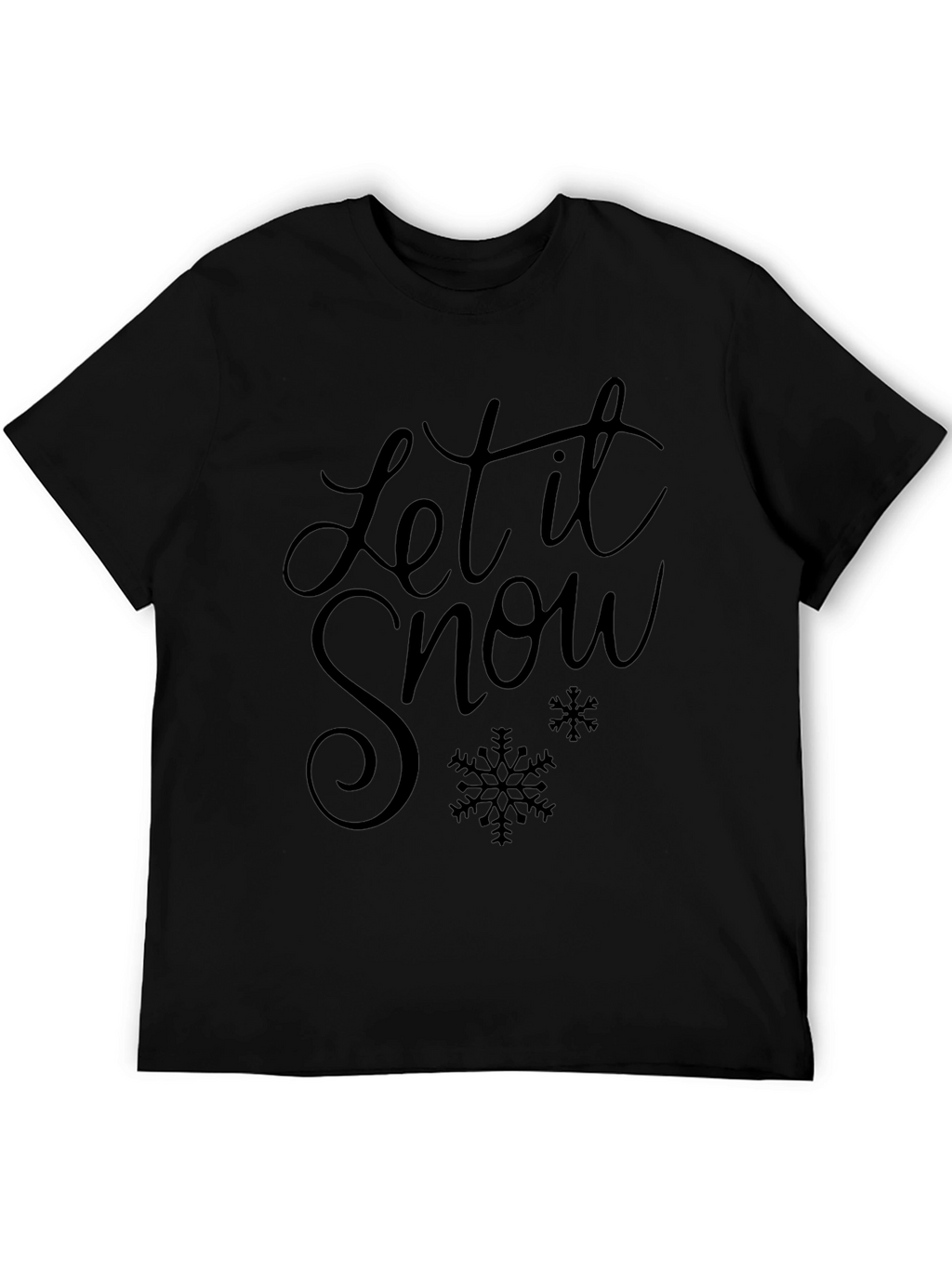 Let It Snow Black Graphic Tee