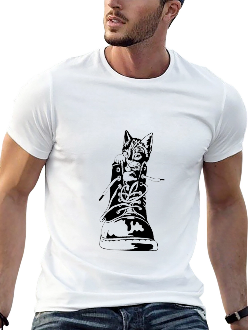 Cat in Boot Graphic T-Shirt