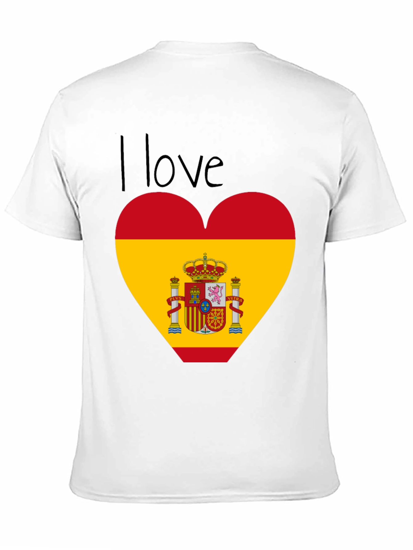 I Love Spain Heart Flag T-Shirt