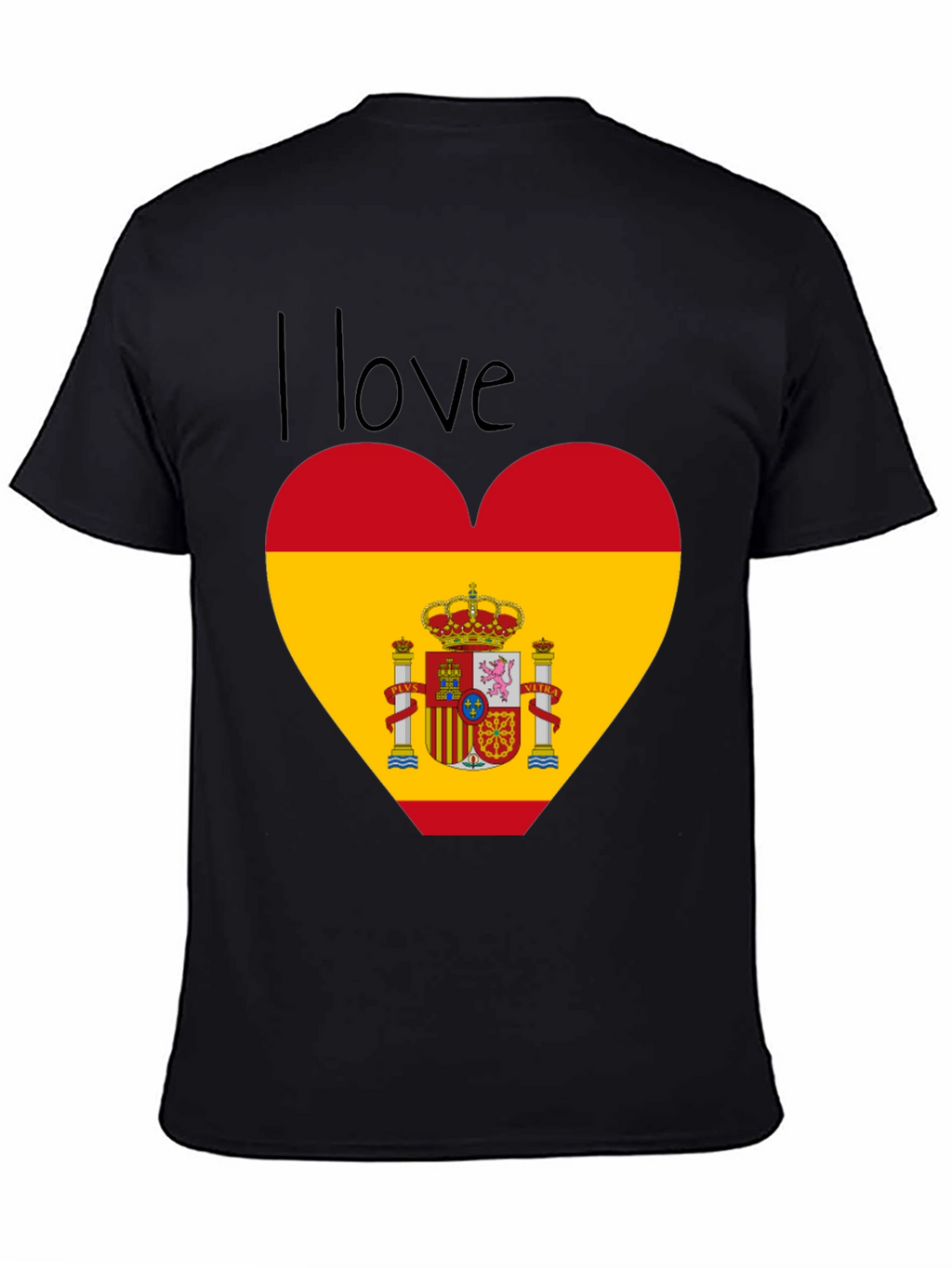I Love Spain Heart Flag T-Shirt