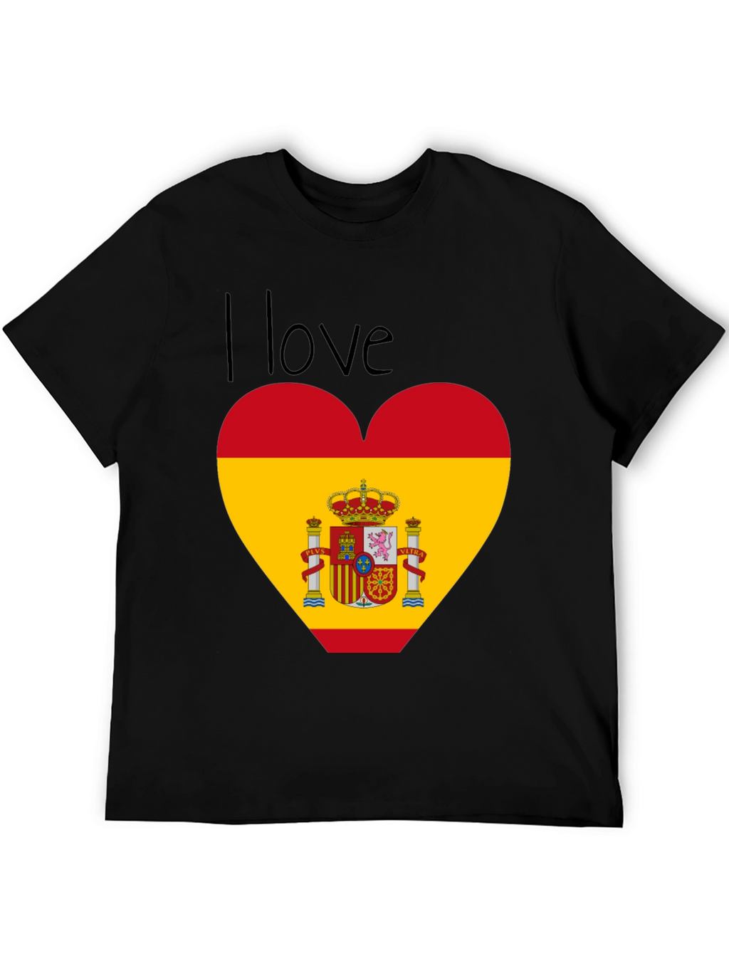 I Love Spain Heart Flag T-Shirt