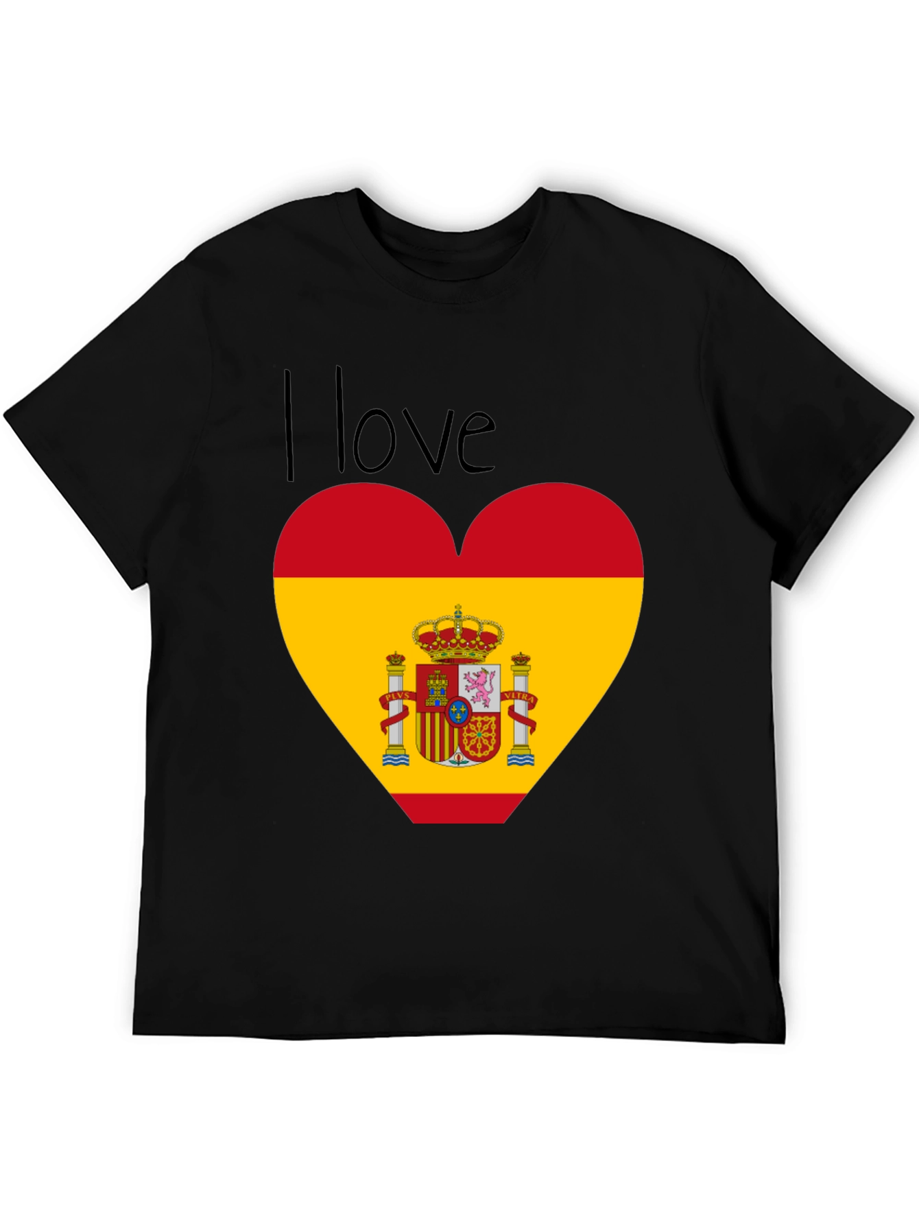 I Love Spain Heart Flag T-Shirt