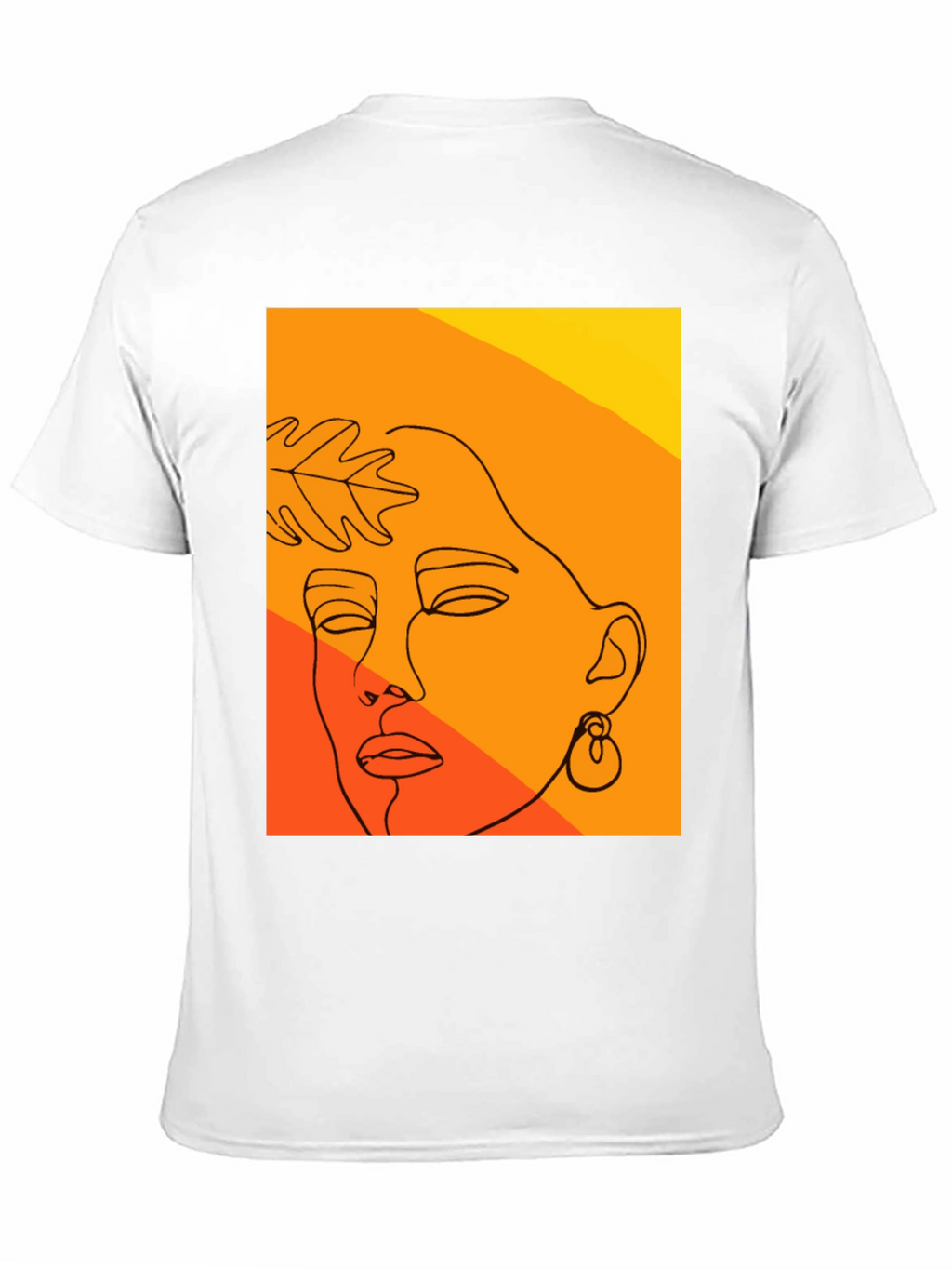Abstract Face Line Art T-Shirt - Modern Graphic Tee