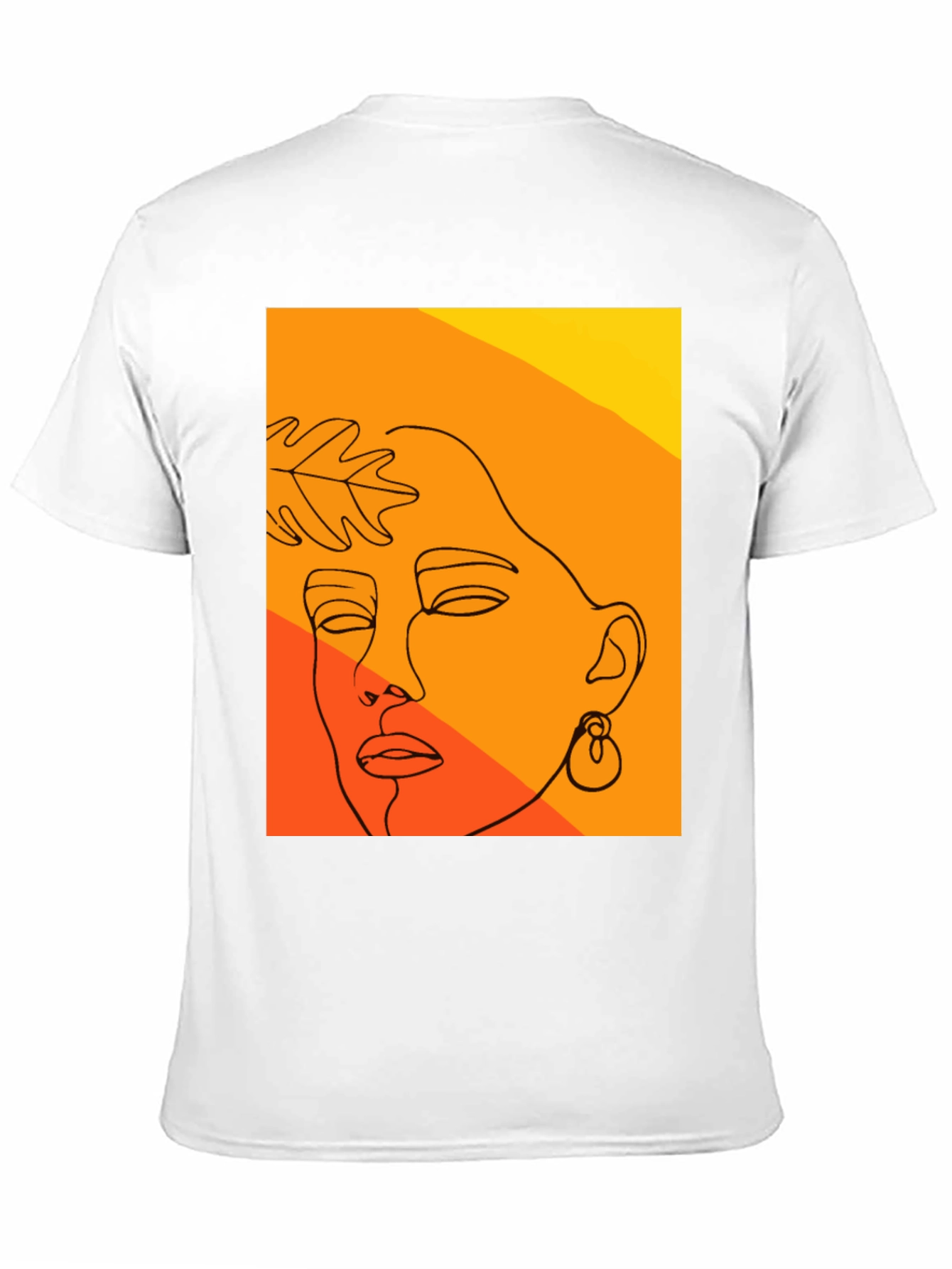 Abstract Face Line Art T-Shirt - Modern Graphic Tee