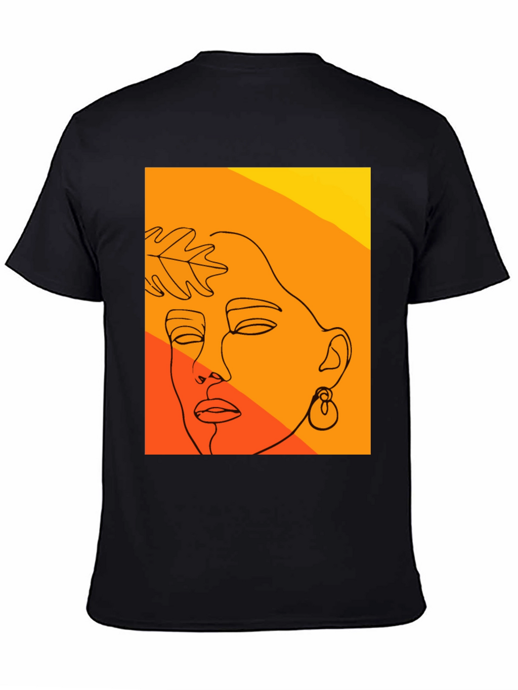 Abstract Face Line Art T-Shirt - Modern Graphic Tee
