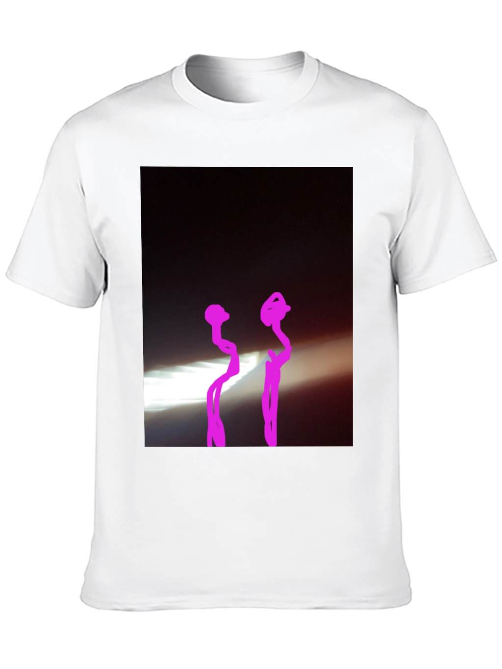 Black Graphic Tee with Abstract Design