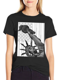 Statue of Liberty USA Flag Graphic Tee