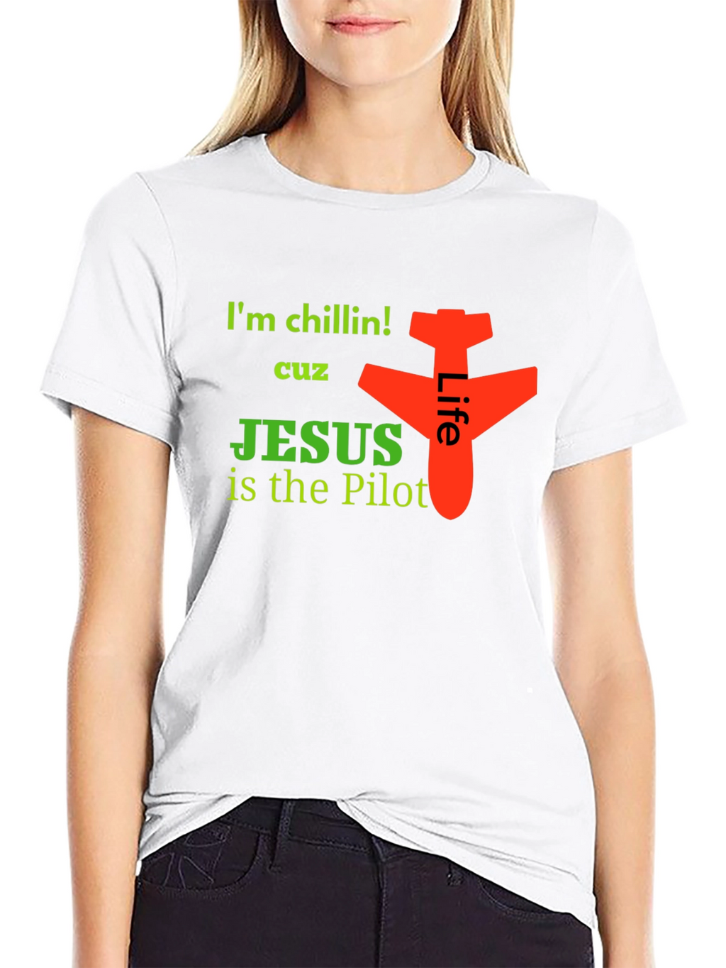 Im Chillin Jesus is the Pilot Graphic Tee