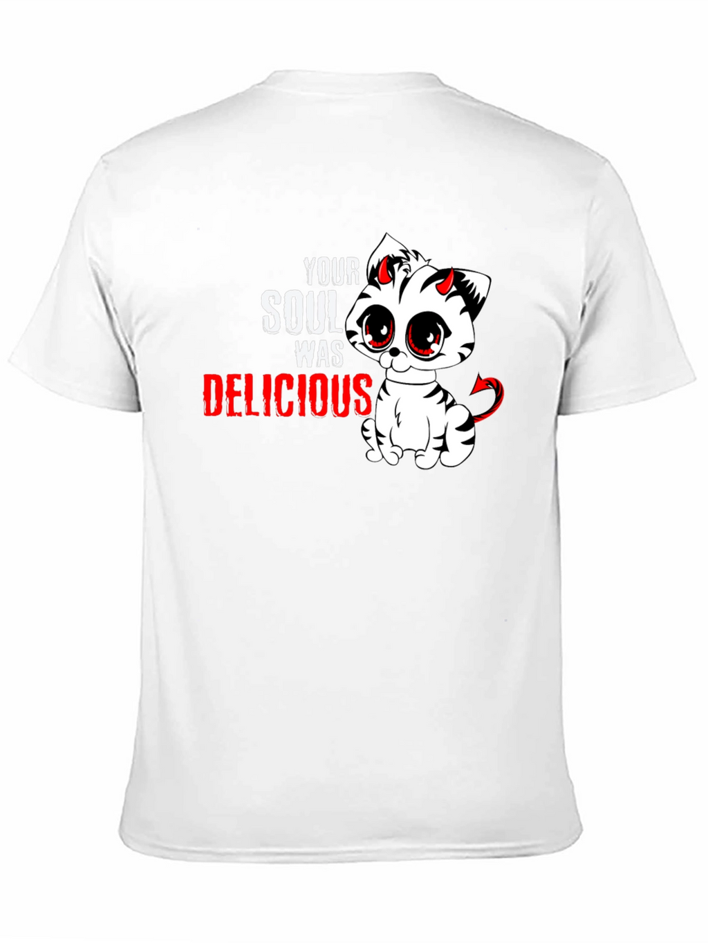Cute Devil Kitten T-Shirt - Your Soul Was Delicious
