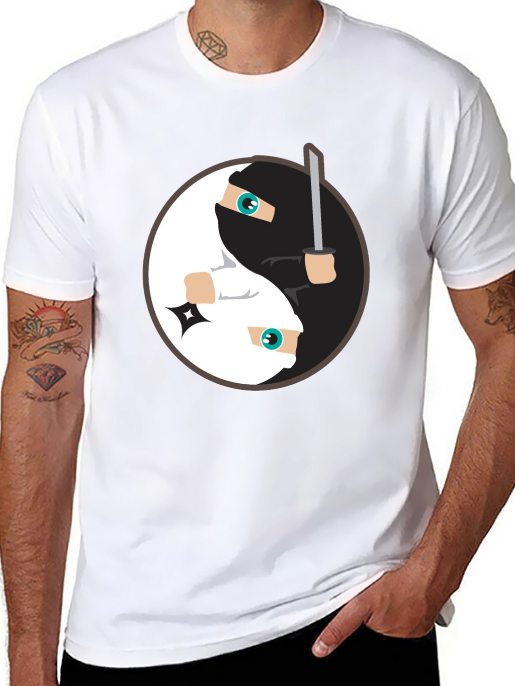 Yin Yang Ninja T-Shirt - Black