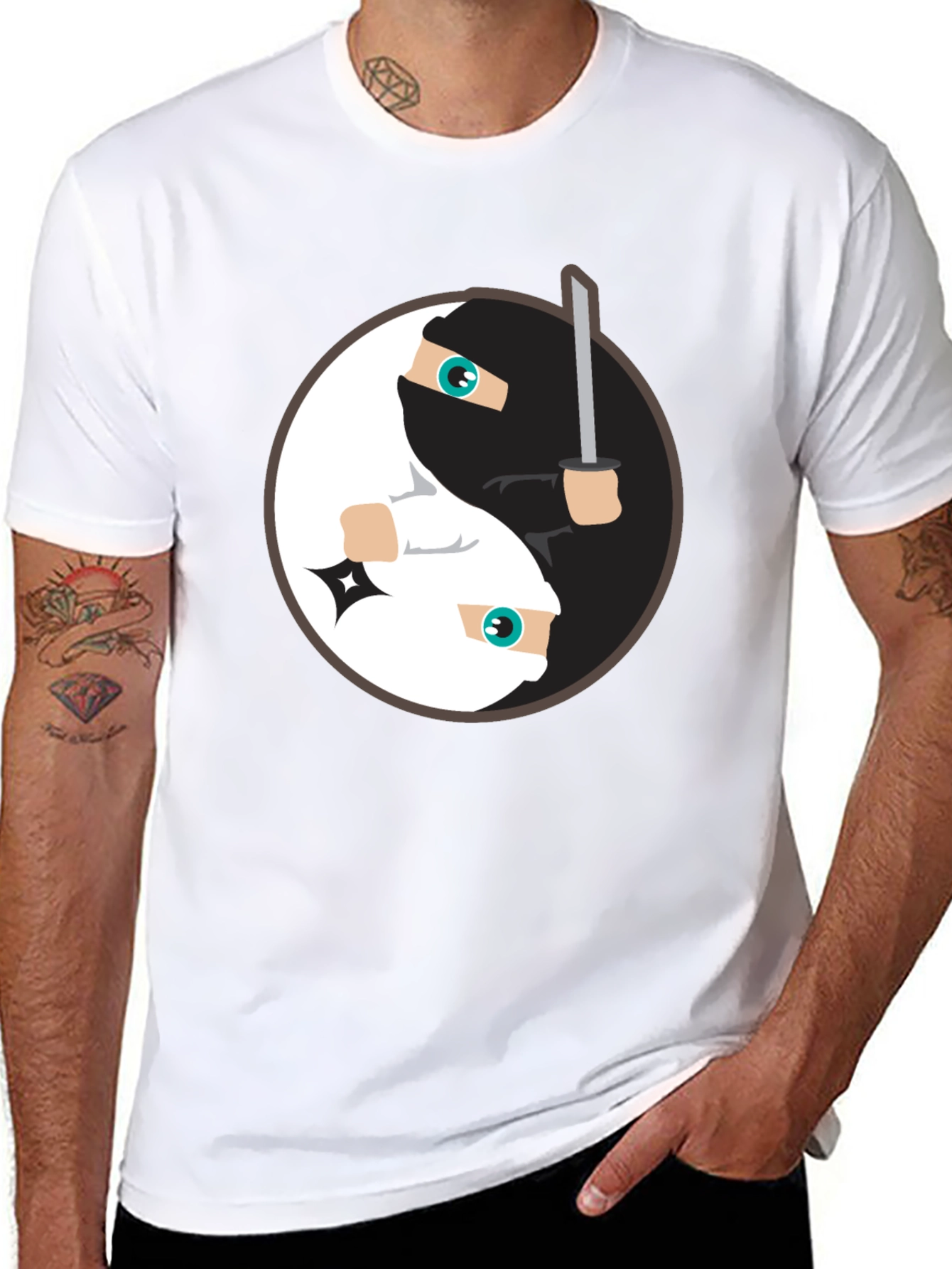 Yin Yang Ninja T-Shirt - Black
