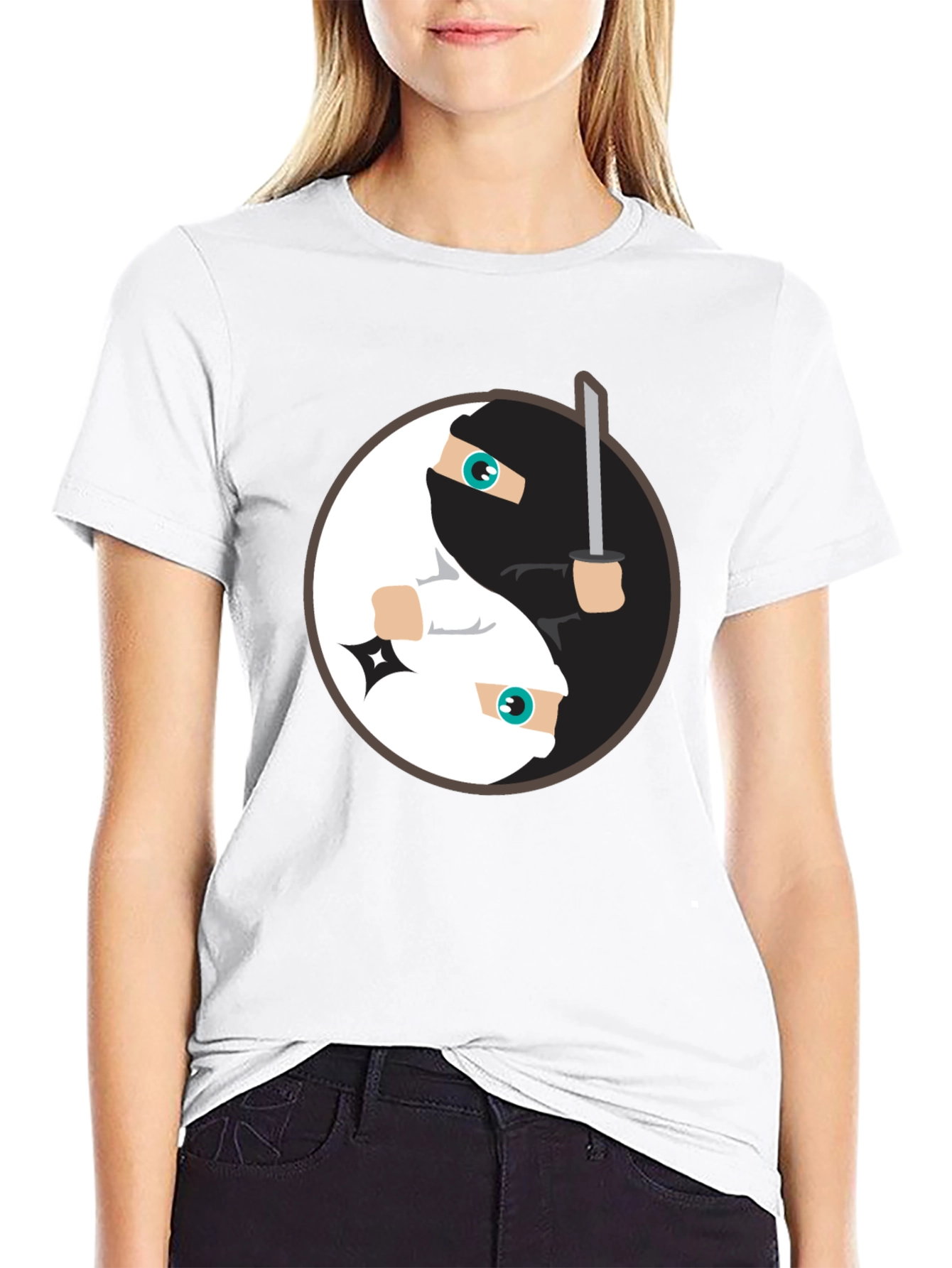 Yin Yang Ninja T-Shirt - Black