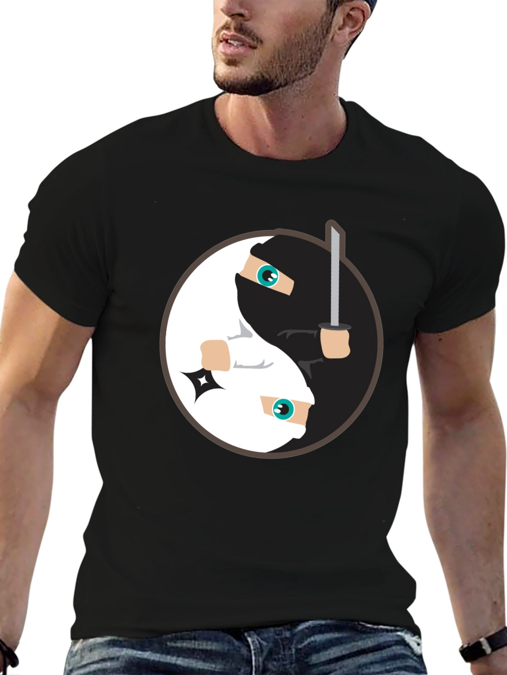 Yin Yang Ninja T-Shirt - Black