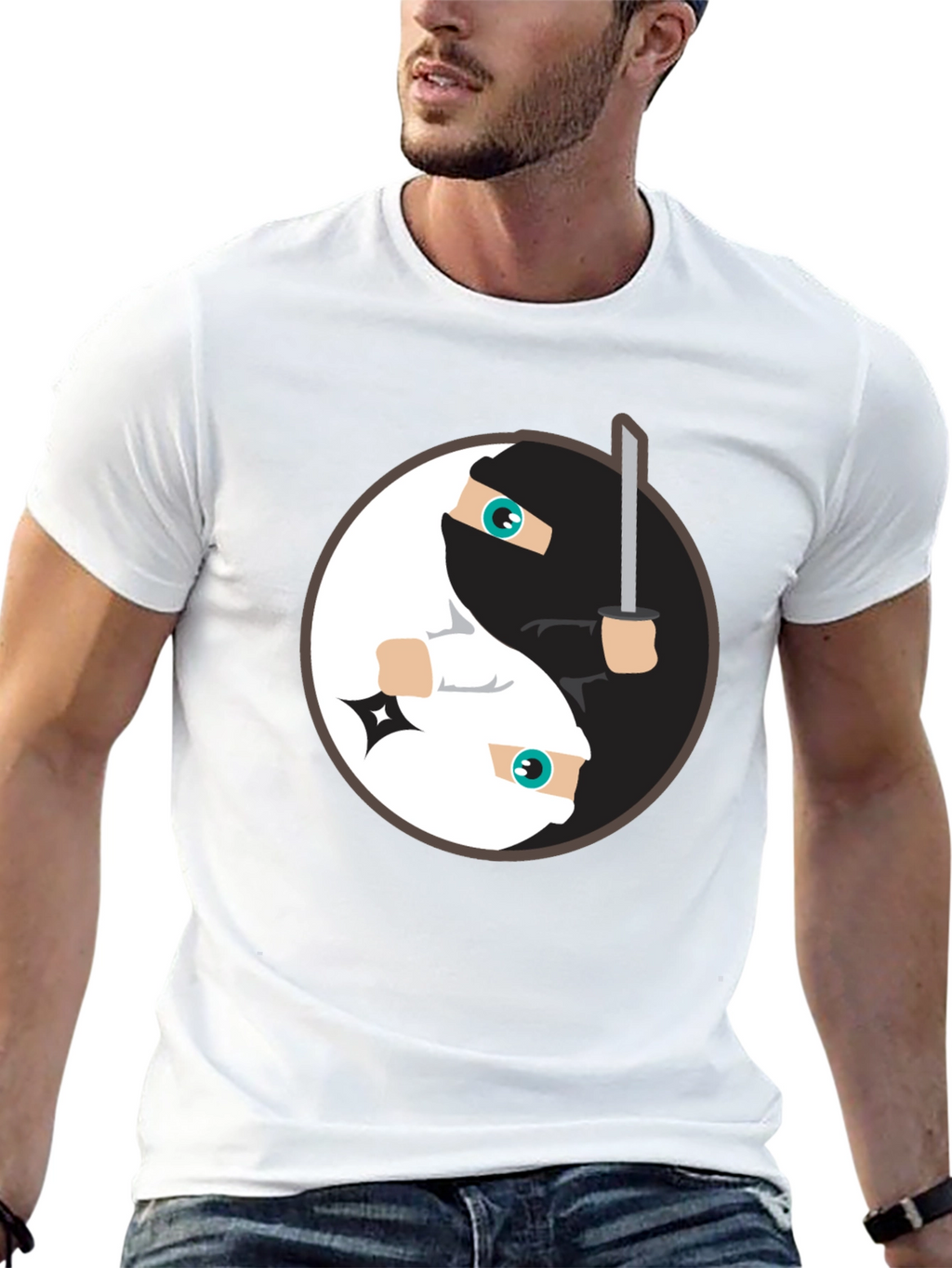 Yin Yang Ninja T-Shirt - Black