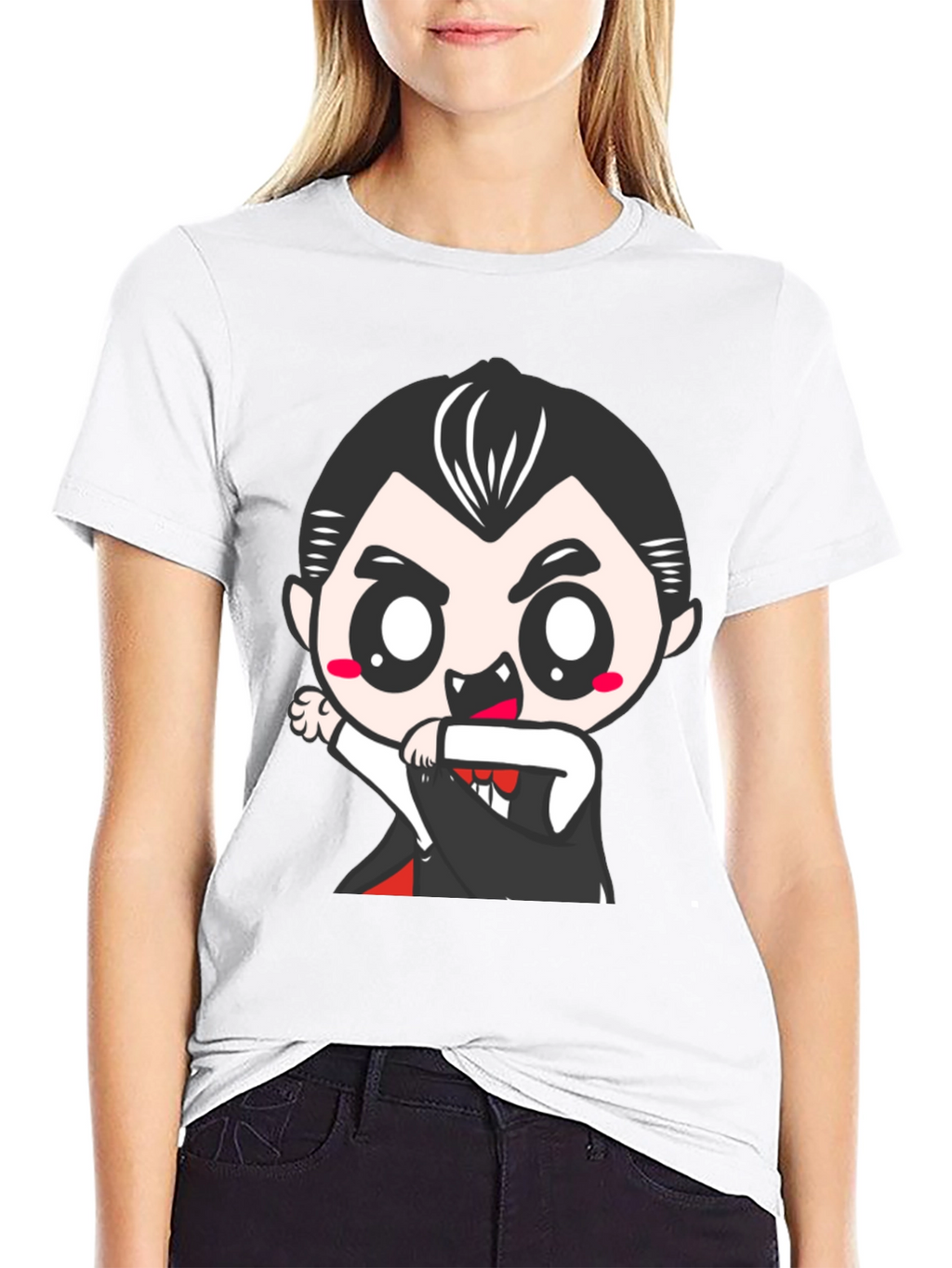 Cute Cartoon Vampire Graphic Tee