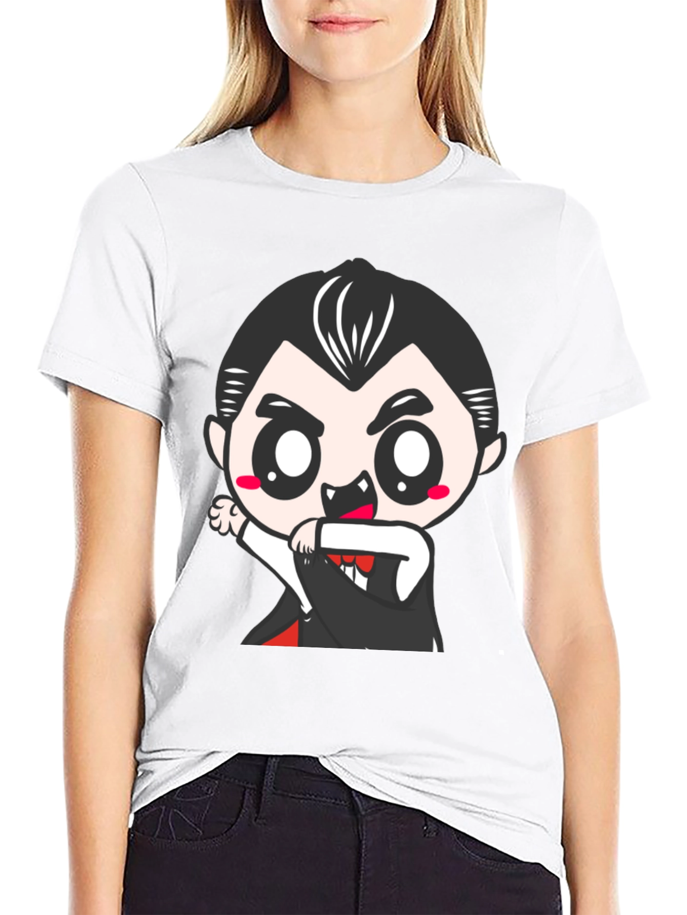 Cute Cartoon Vampire Graphic Tee