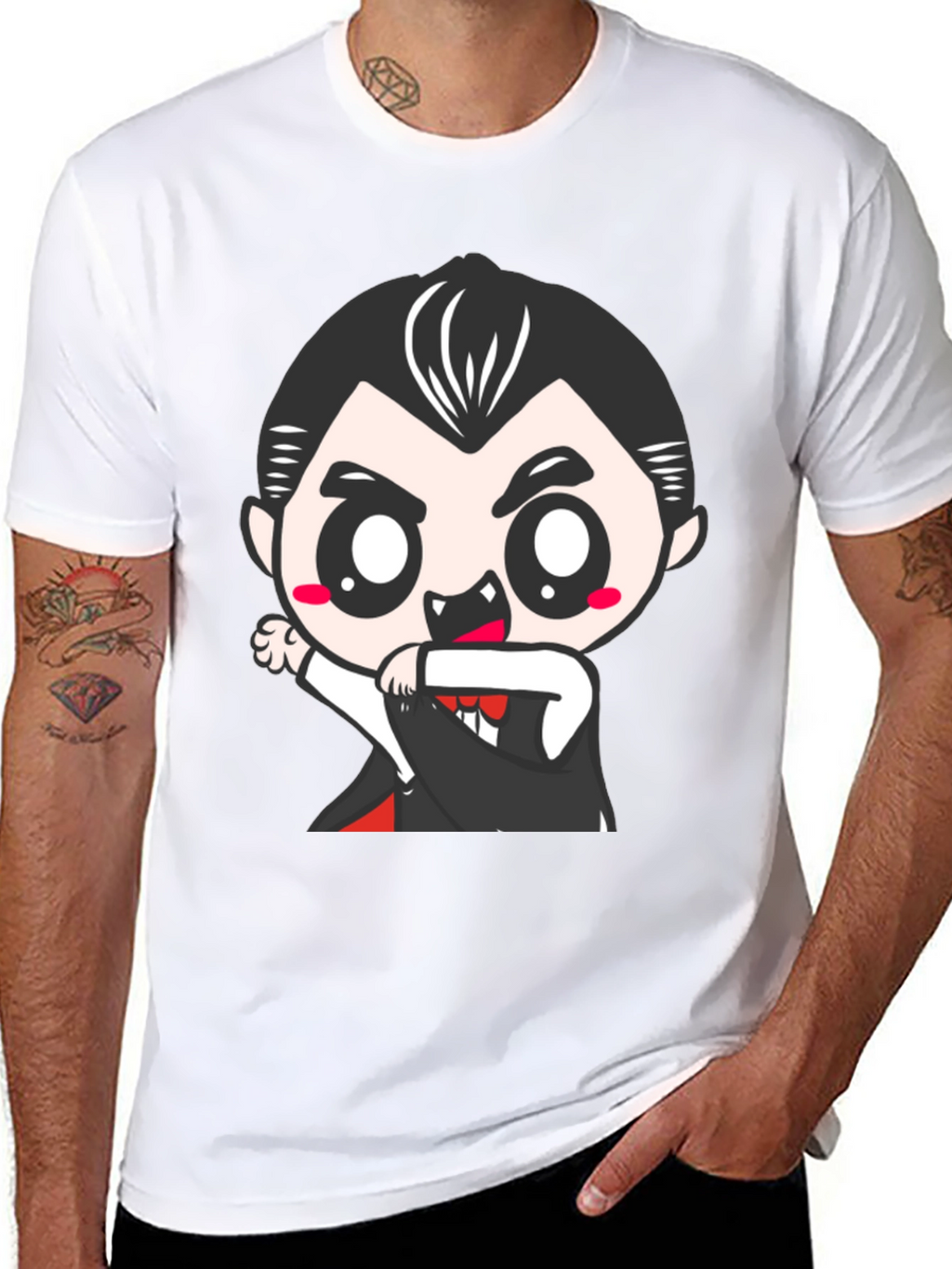Cute Cartoon Vampire Graphic Tee