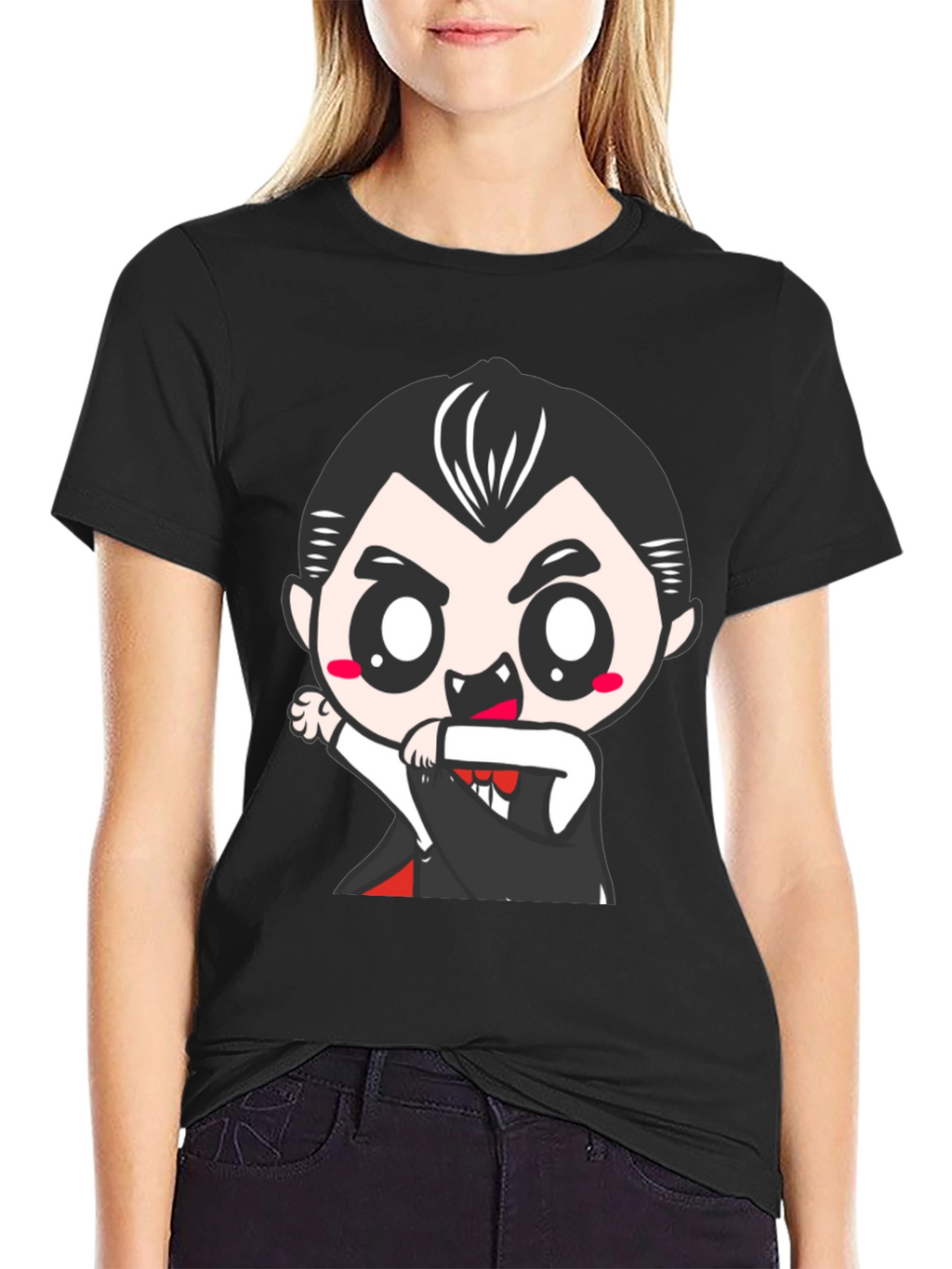Cute Cartoon Vampire Graphic Tee