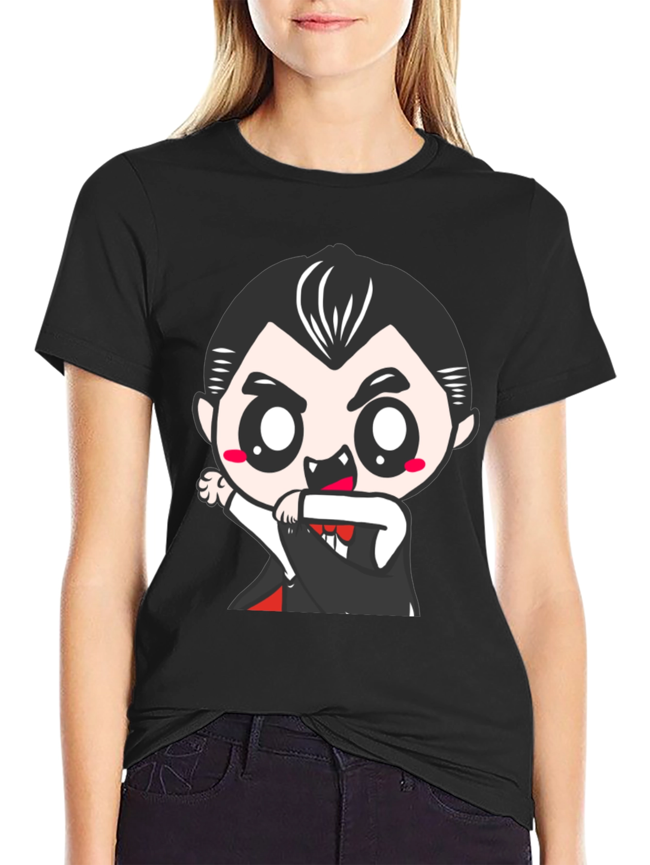 Cute Cartoon Vampire Graphic Tee