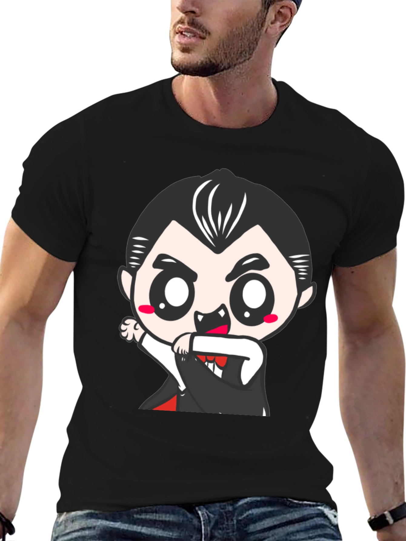 Cute Cartoon Vampire Graphic Tee